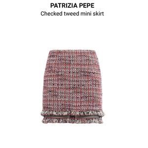 Patrizia Pepe skirt size 42 Checked Tweed Pink New
